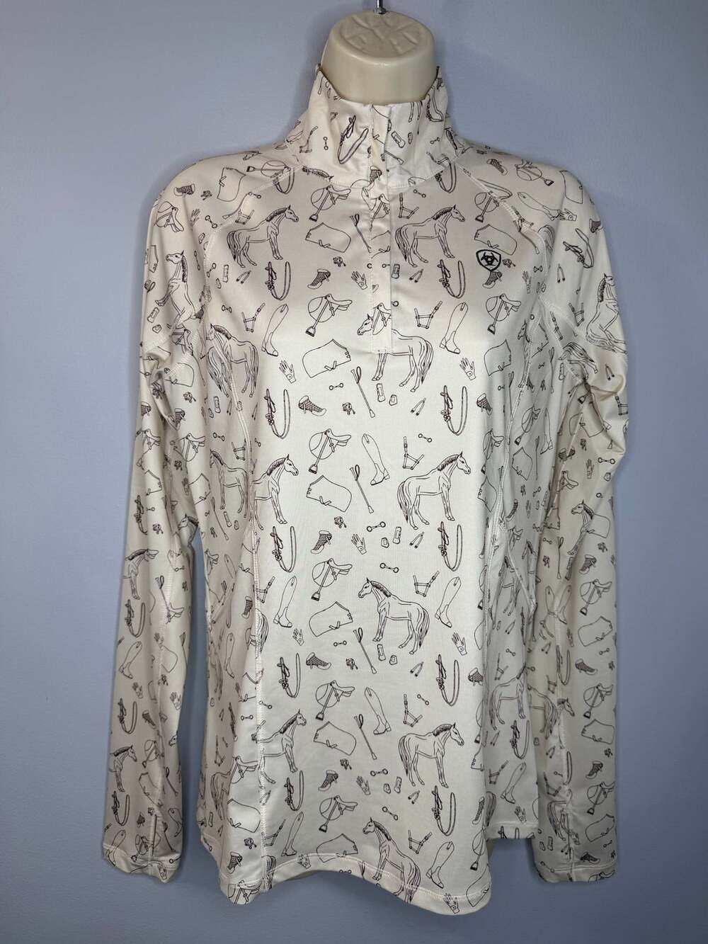 Ariat Lowell 3.0 1/4 Zip Baselayer Top Forest Horse Women's M